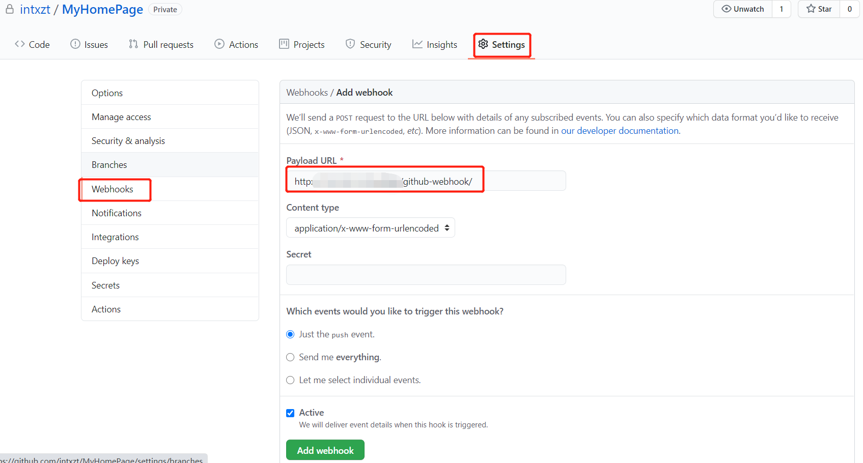 webHook-address